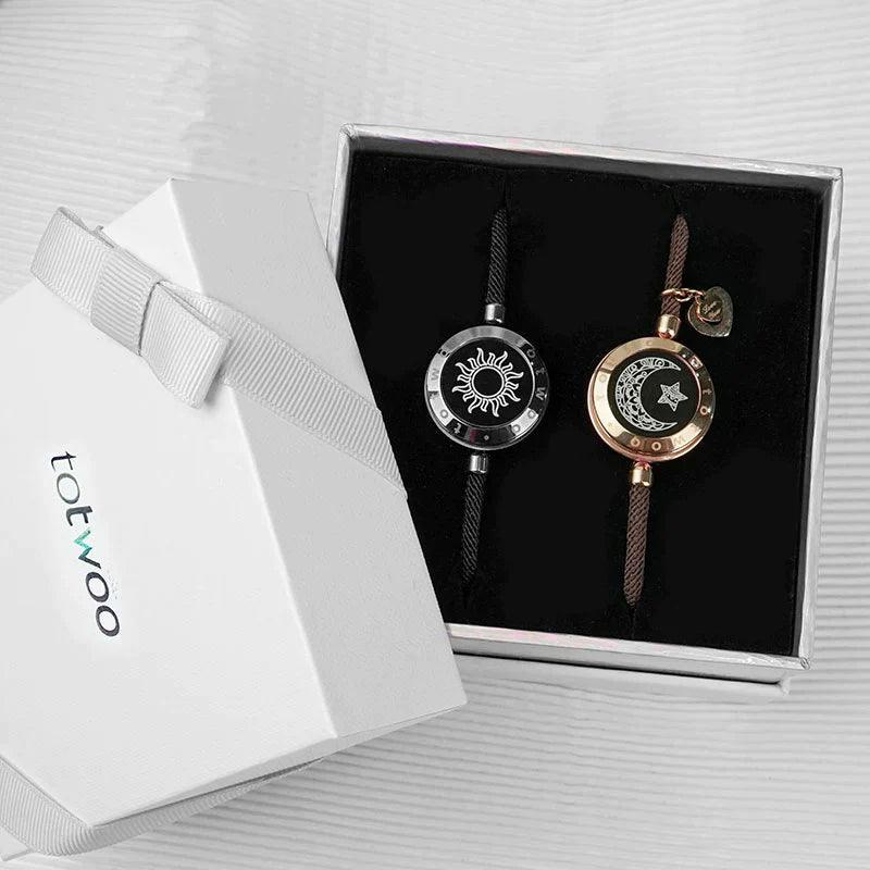 Braccialetti AuroraBond Duo per Amanti a Distanza, Si Illuminano e Vibrano | Lersk