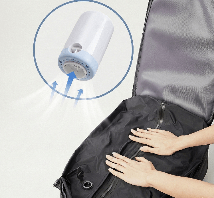 Sac à dos de voyage à compression sous vide – Bagage à main personnel avec pompe à air | Lersk
