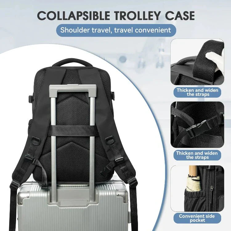 Sac à dos de voyage à compression sous vide – Bagage à main personnel avec pompe à air | Lersk