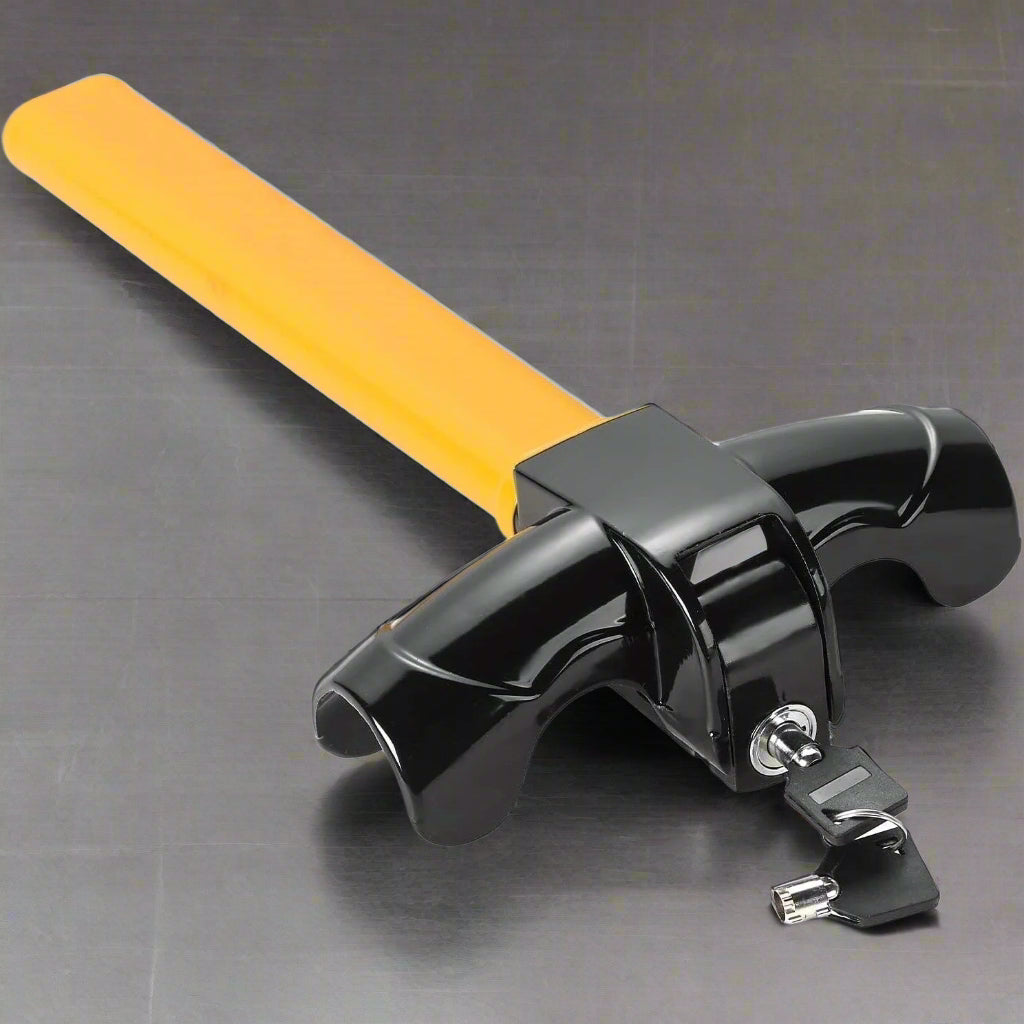 Bright Yellow Universal Steering Wheel Lock - Heavy-Duty | Lersk