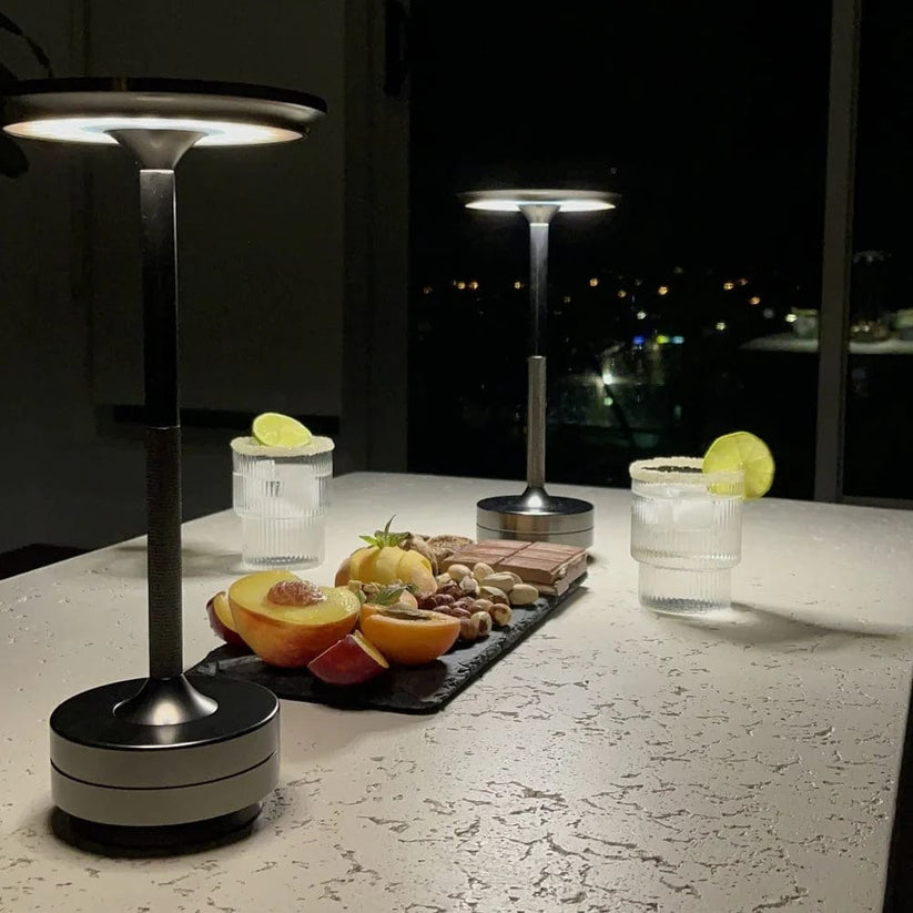 Rechargeable Cordless LED Table Lamp With Touch Dimmer And Modern Metal Design | Lersk