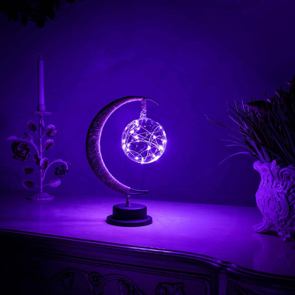 Lampă de sticlă AsteriGlow Lună cu lumină ambientală caldă | Lersk