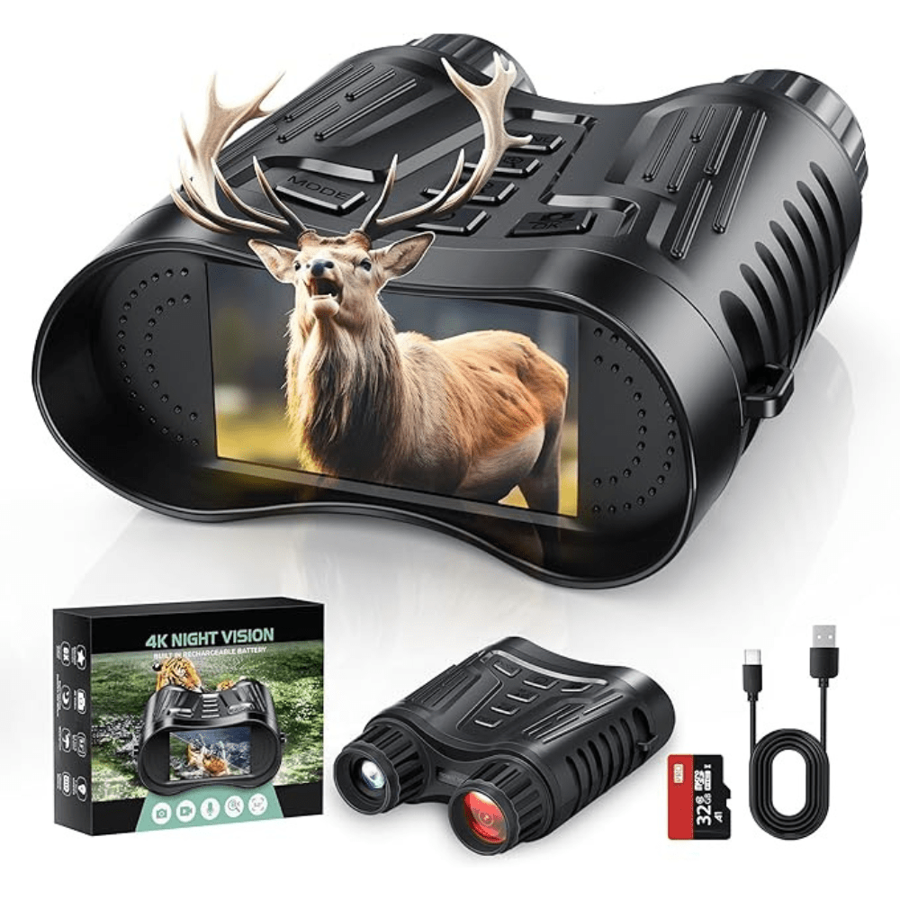 NoctraView Nattekikkert med 8x zoom, 7-niveau IR, 4K video, 3,2 tommer LCD | Lersk