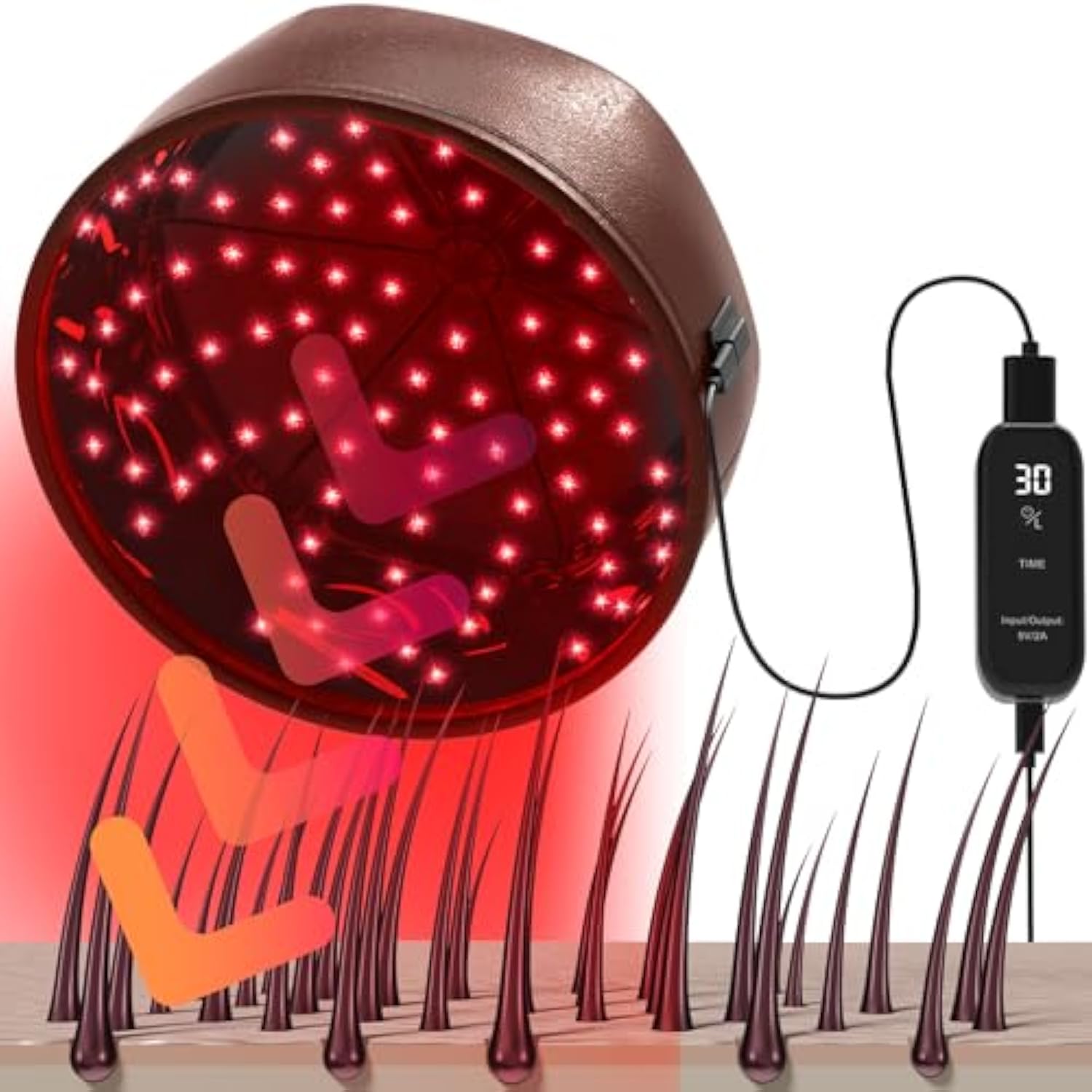 Dual-Light LED Hair Care Cap with Red & Blue Light for Scalp & Hair Wellness | Lersk