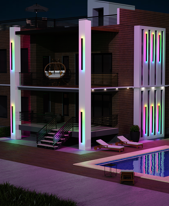 Luz de Pared Impermeable RGB LumaHaven para Interior y Exterior | Lersk