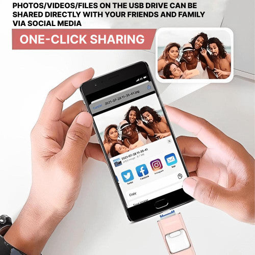 NexPort 128GB 4v1 USB disk pro iPhone a Android | Lersk