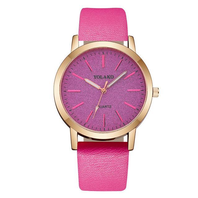 IcoolGadgets Geneva Faux Leather Analog Quartz Wrist Watch For Women Elegant Gift | Lersk