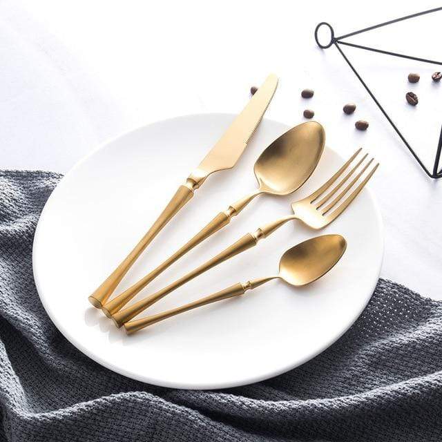 Nefertari Elegant Stainless Steel Flatware 4-Piece Set | Lersk
