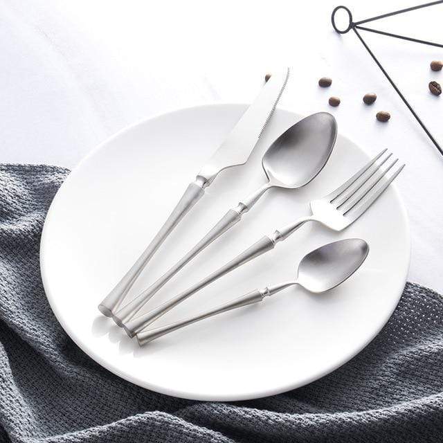 Nefertari Elegant Stainless Steel Flatware 4-Piece Set | Lersk