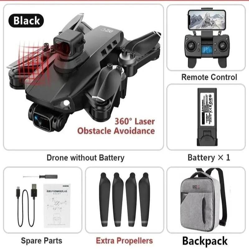 Altaris Aero Drone Pro med 8K dobbelt HD-kameraer og GPS lang batterilevetid | Lersk
