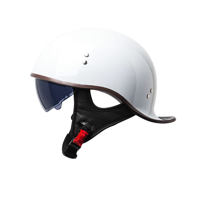 Apex Ridge Halv Hjelm Visir Til Motorcykler DOT Certificeret | Lersk