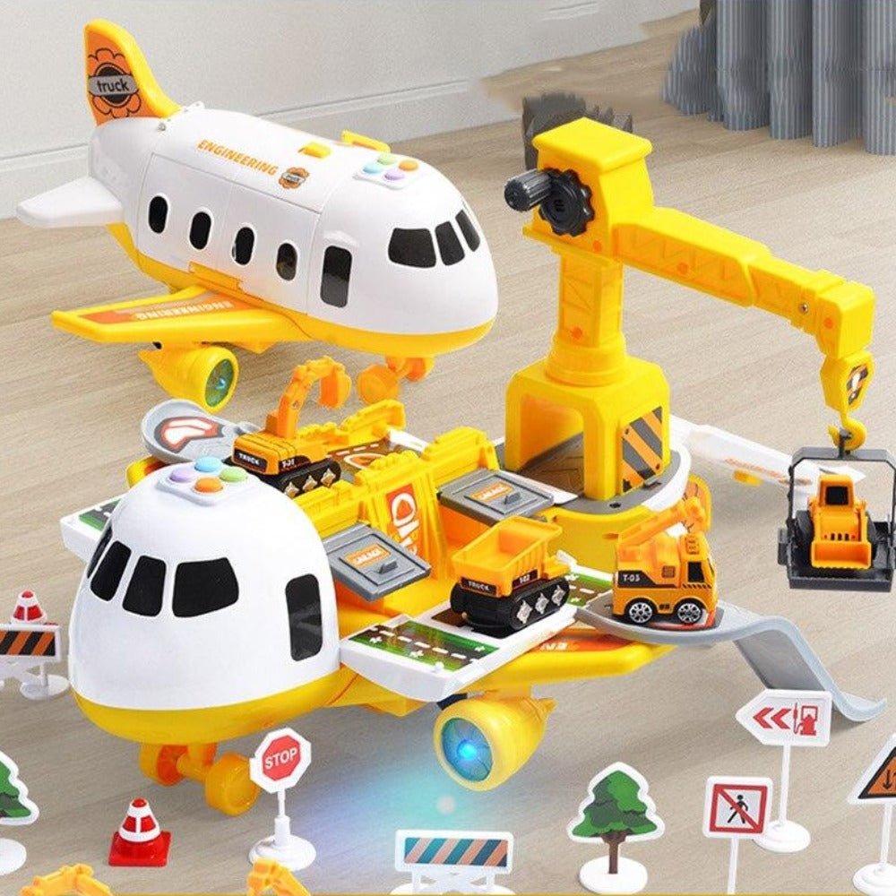 Set de jeu Avion SkyExplorer pour enfants - Ensemble de jeu de rôle et de construction de 20 pièces pour jeunes constructeurs | Lersk