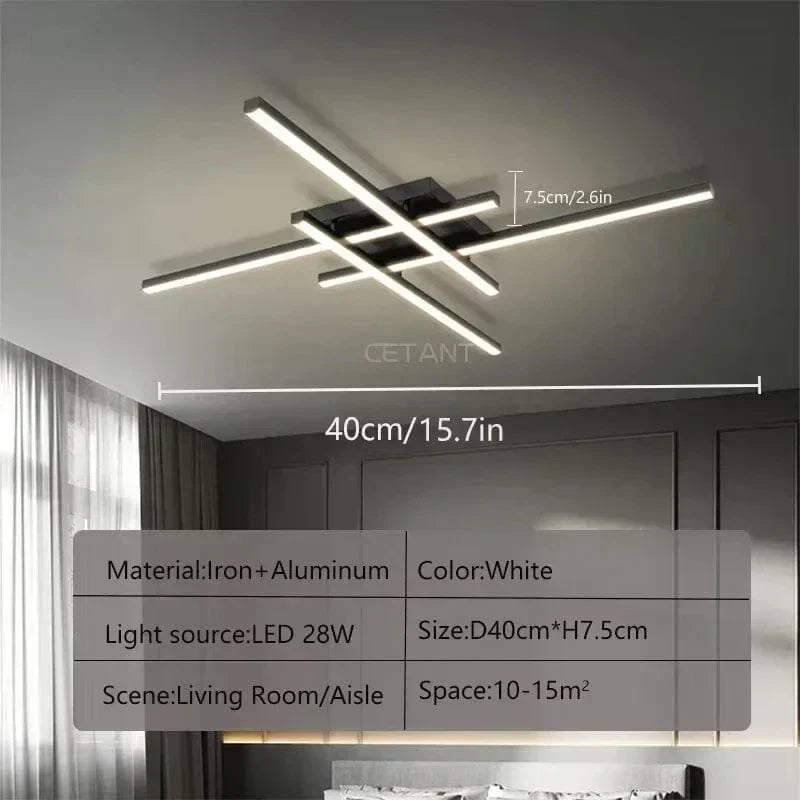 AuroraArc LED loftlampe med blødt skær energibesparende 30 40 50 cm diameter | Lersk