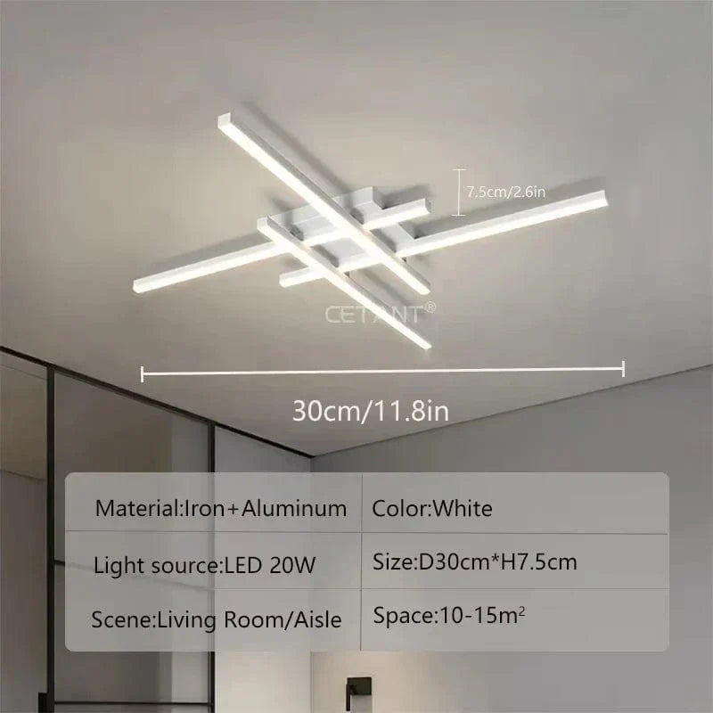 AuroraArc LED loftlampe med blødt skær energibesparende 30 40 50 cm diameter | Lersk