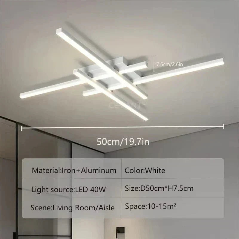 AuroraArc LED loftlampe med blødt skær energibesparende 30 40 50 cm diameter | Lersk