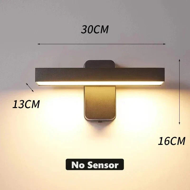 Auron IP65 czujnik ruchu PIR zewnętrzna lampa ścienna, obrotowa | Lersk