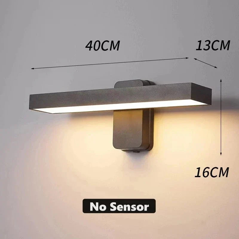 Auron IP65 czujnik ruchu PIR zewnętrzna lampa ścienna, obrotowa | Lersk