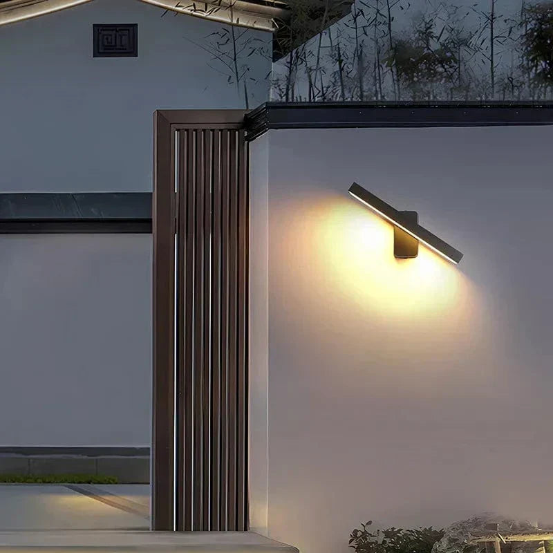Auron IP65 czujnik ruchu PIR zewnętrzna lampa ścienna, obrotowa | Lersk