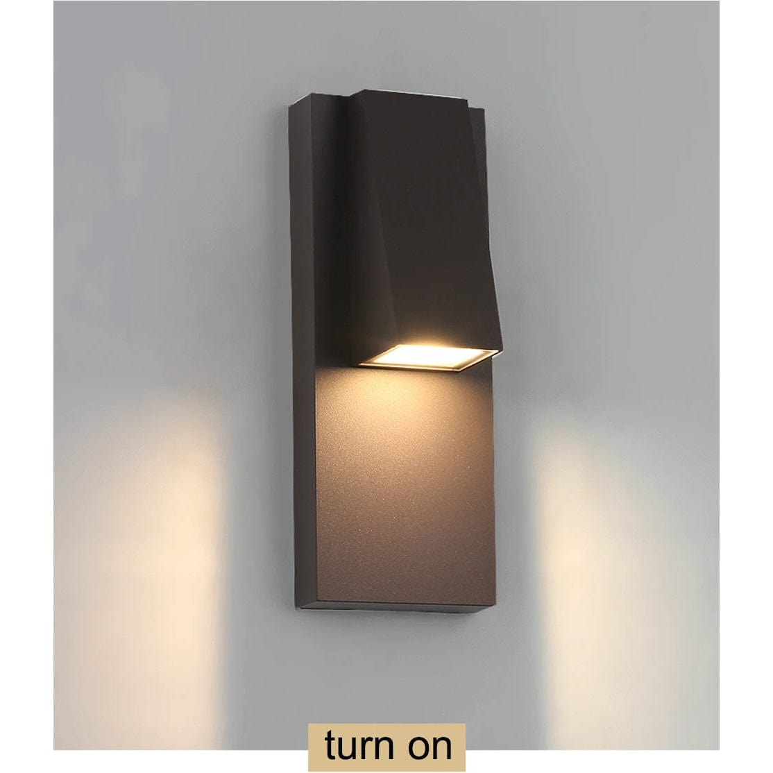 Kirrea Vintage Sort Vandtæt Udendørs LED Væglampe 18W | Lersk