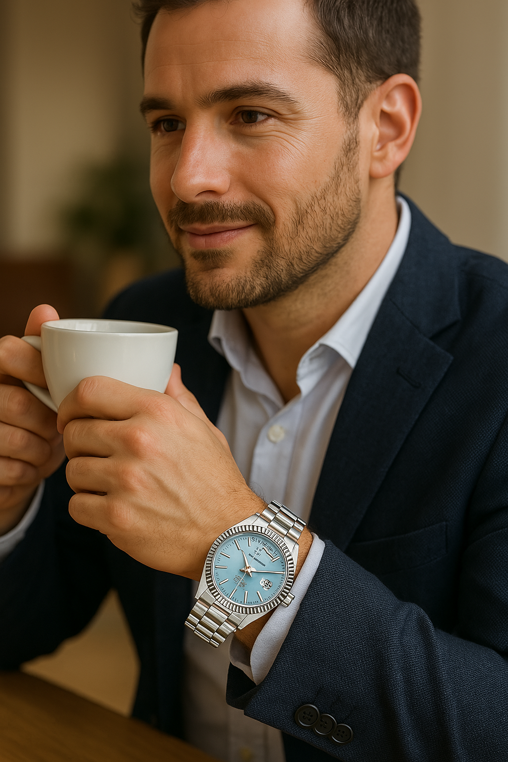 NovaVale Elite Automatische Edelstahl-Uhr mit Kalender | Lersk