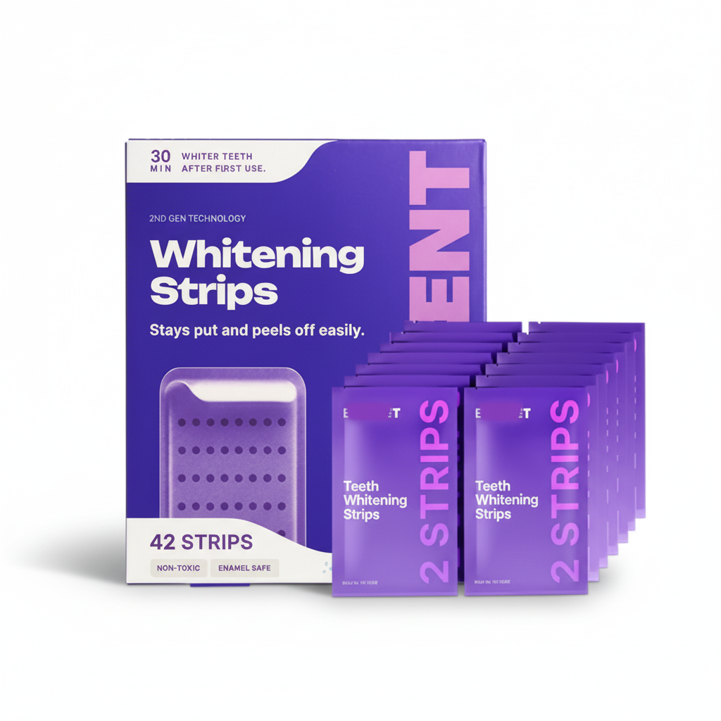 V34 Purple Whitening Strips – Instant Color-Correcting Teeth Whitening with PAP+ Technology | Lersk