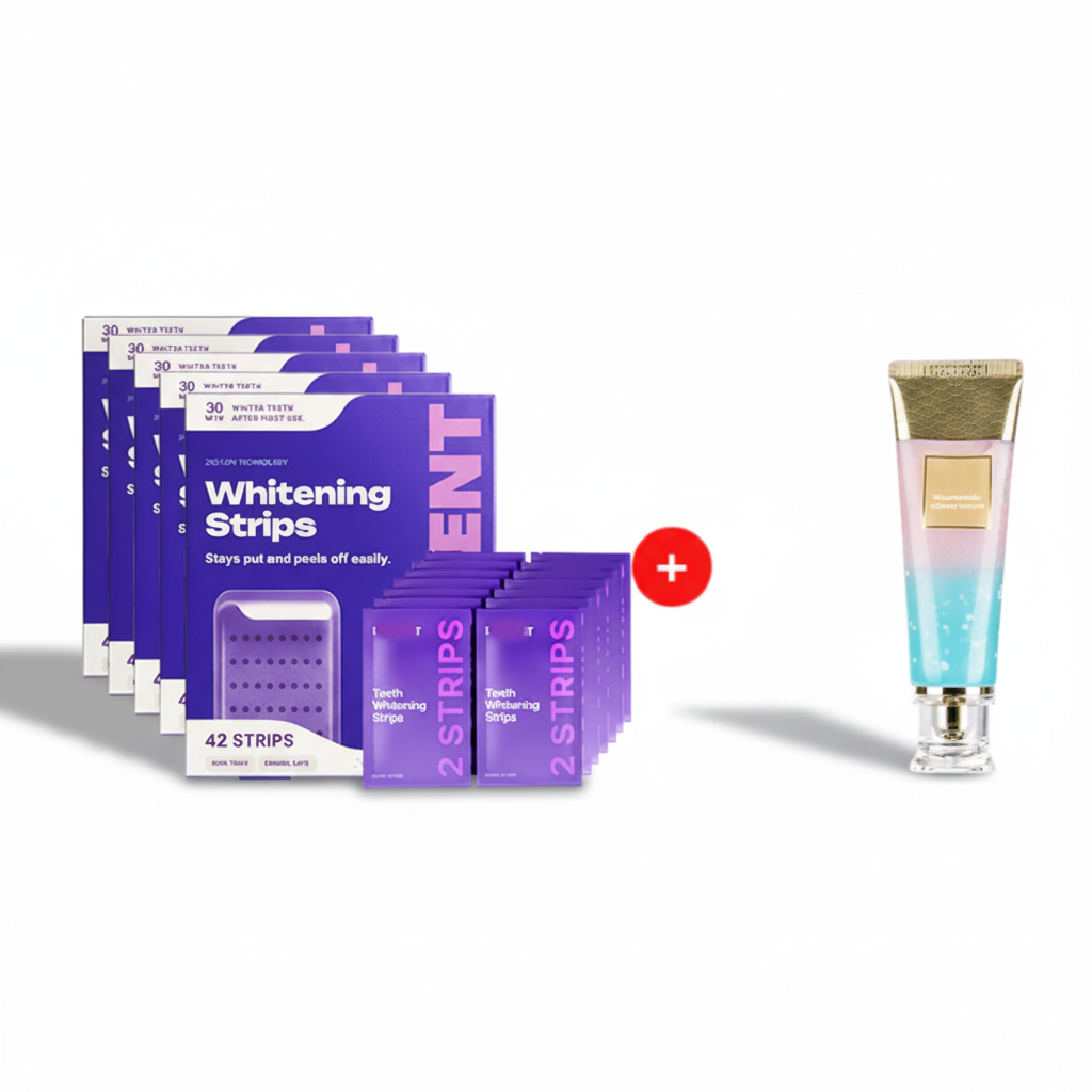 V34 Purple Whitening Strips – Instant Color-Correcting Teeth Whitening with PAP+ Technology | Lersk