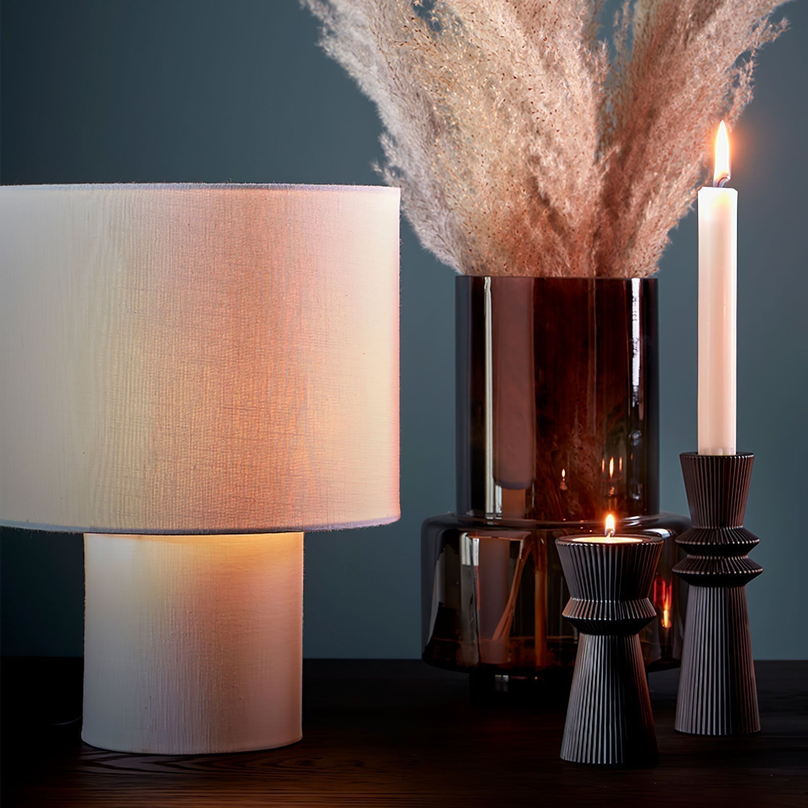 Aurelia Glow bordlampe med blødt, varmt stemningslys | Lersk