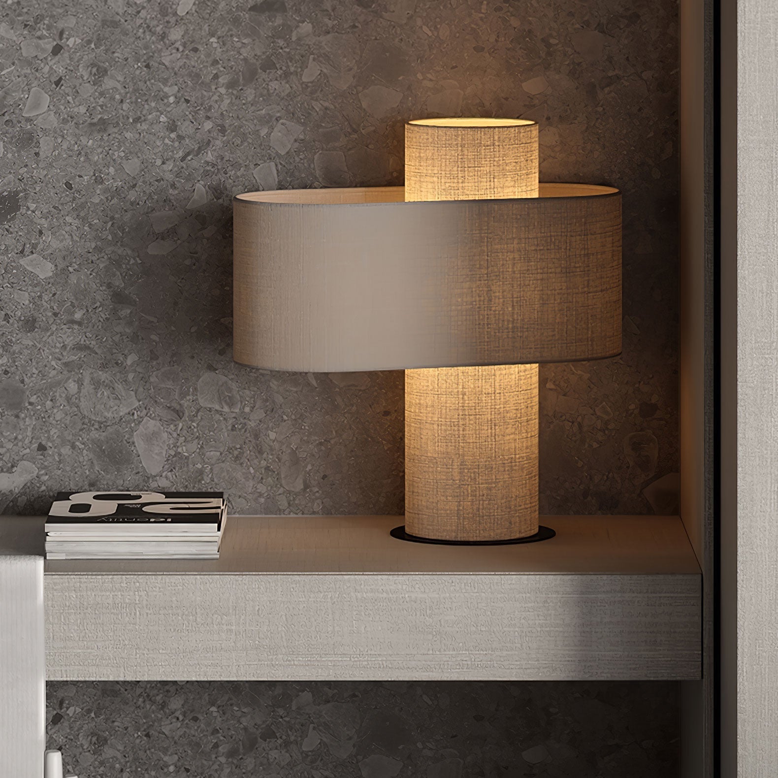 Aurelia Glow bordlampe med blødt, varmt stemningslys | Lersk
