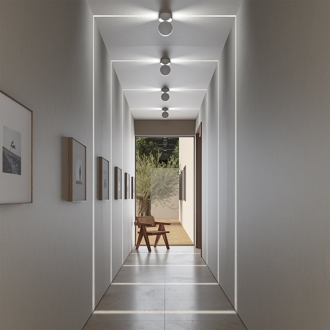 LumenAura Orbit Lampada da Parete LED da Esterno, Ruotabile a 360° | Lersk