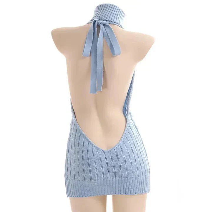 AstraLuxe Hollow-Out Backless Pullover Sweater for Women | Lersk