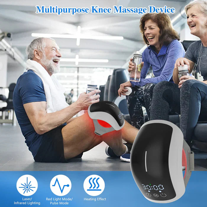 Appareil de massage par luminothérapie triple longueur d'onde pour genoux avec 630 nm, 660 nm et 880 nm pour le confort articulaire | Lersk