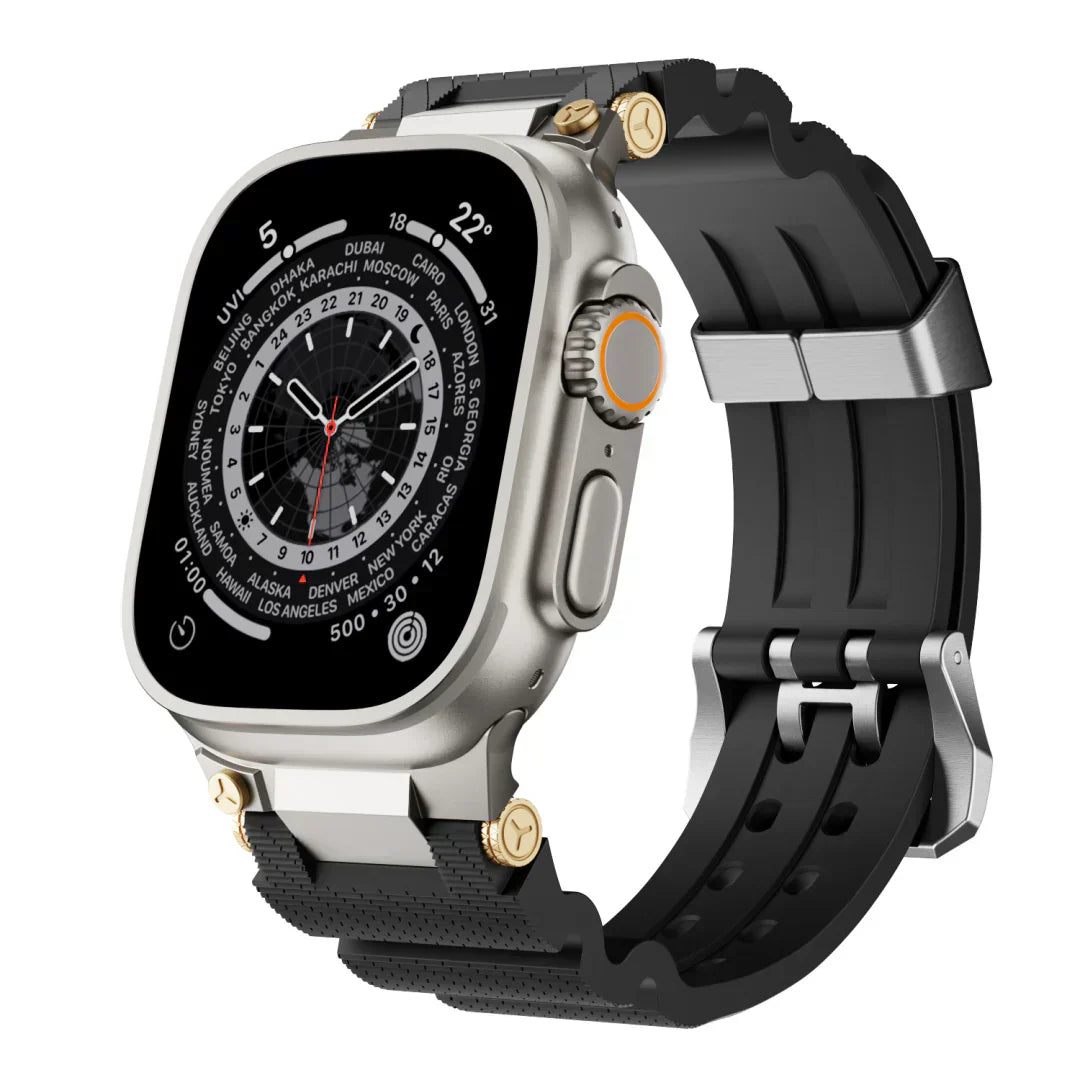 ArloGear silikonový řemínek v mechanickém stylu pro Apple Watch