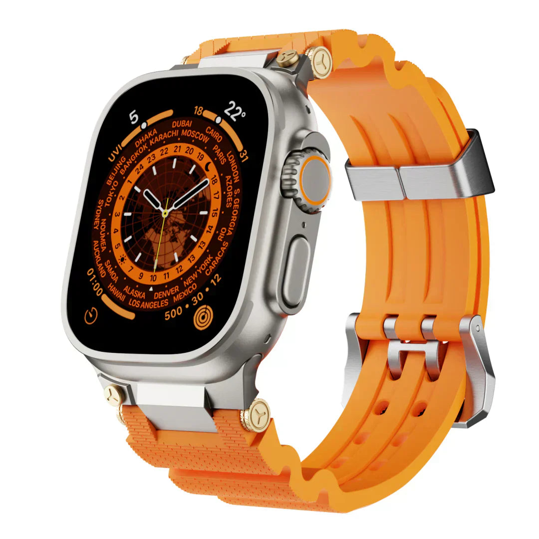 ArloGear silikonový řemínek v mechanickém stylu pro Apple Watch