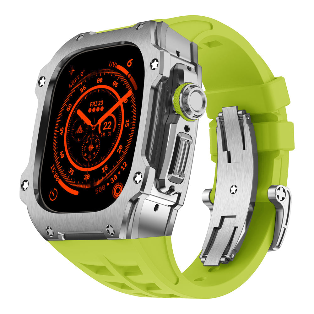 Trevon Series | Stříbrné pouzdro z nerezové oceli pro Apple Watch Ultra | Lersk
