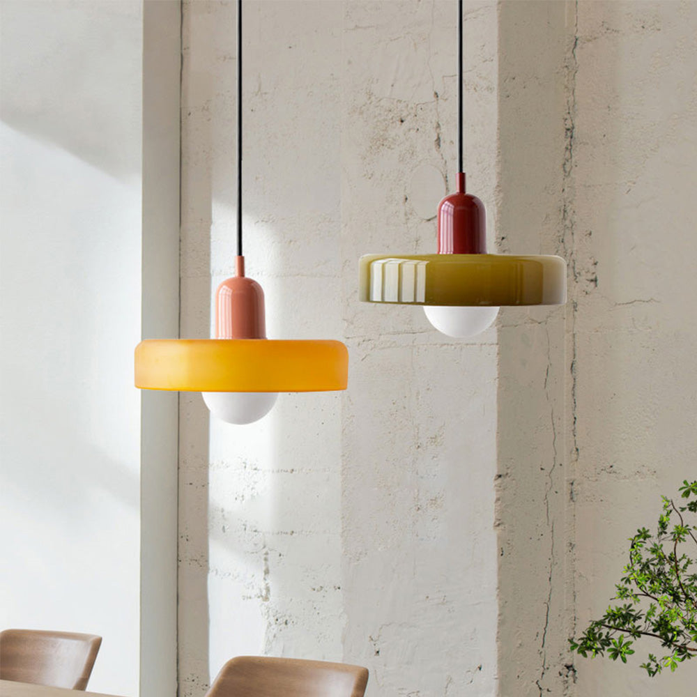 Liora Bauhaus Colored Glass Pendant Light With Adjustable Height | Lersk