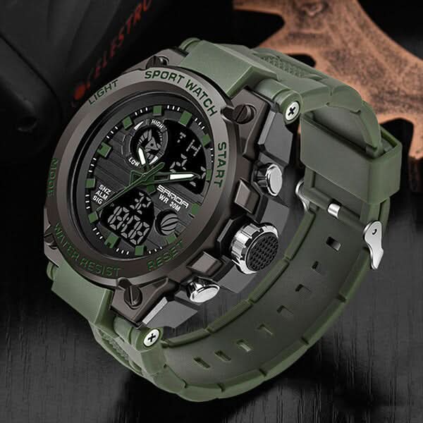 Men's Military Timepiece With Both Analog And Digital Display And Features For Everyday Wear | Lersk