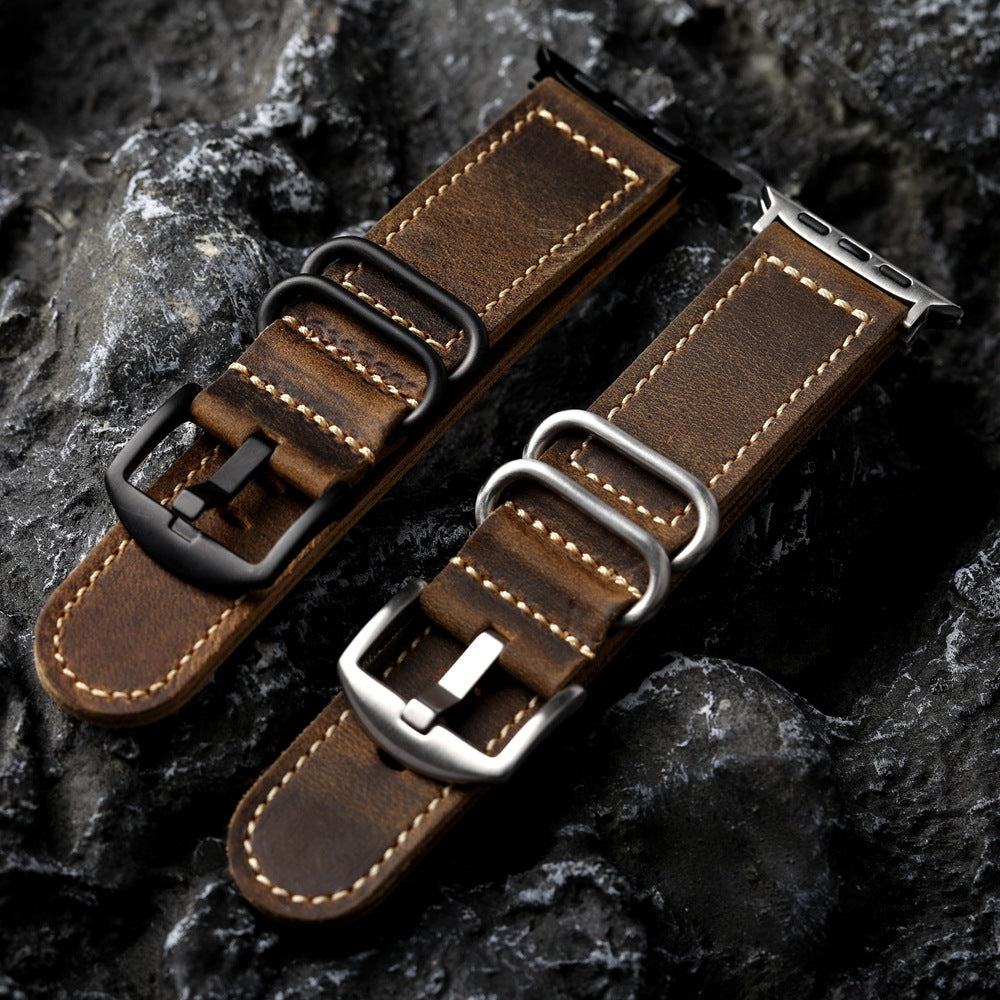 Cavelle Vintage ručně vyráběný kožený řemínek pro Apple Watch | Lersk