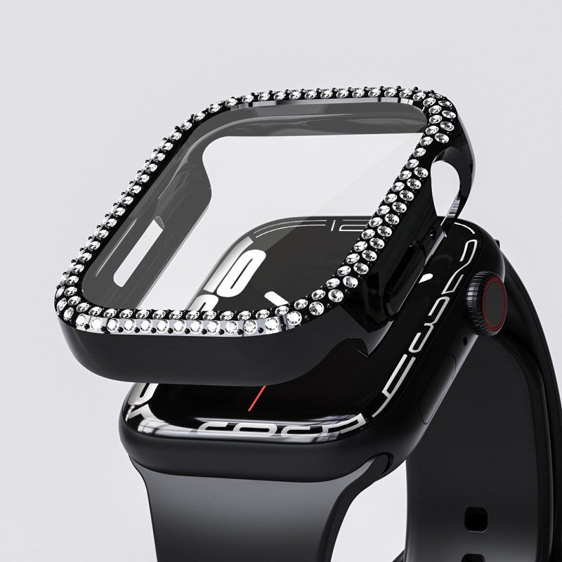 Tempered Glass Case With Rhinestone Accents | Lersk
