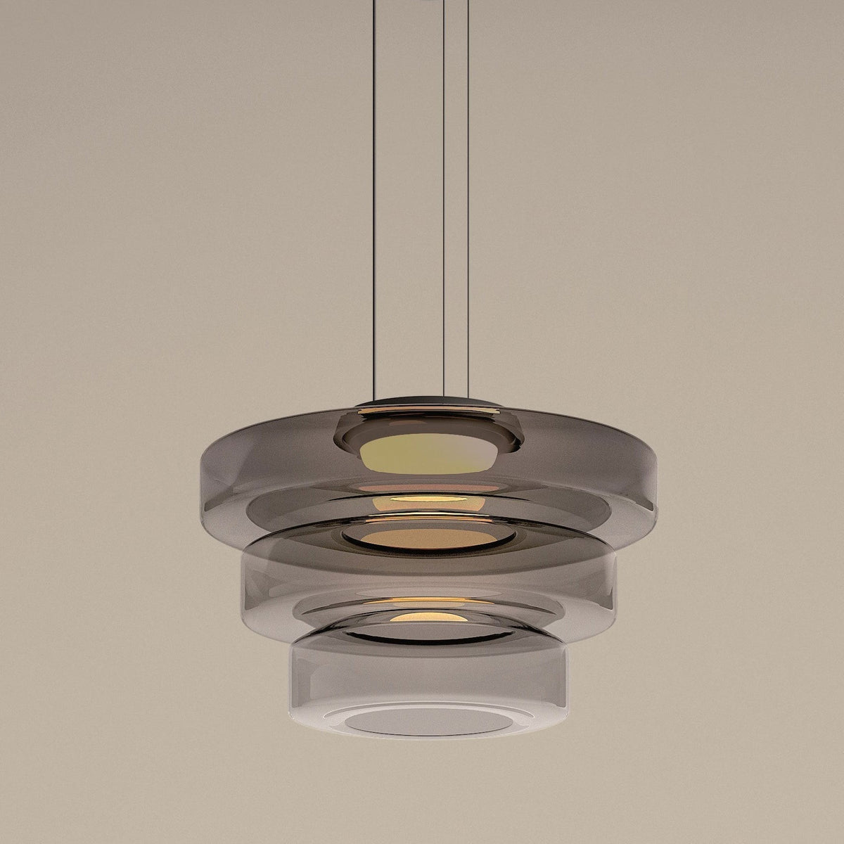 Asteron Glass Pendant Light in Bauhaus Style Ceiling Lamp