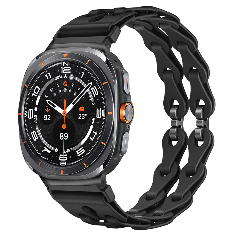 Aventa Sport -silikoniranneke yhteensopiva Samsung Galaxy Watch Ultra 47 mm:n kanssa | Lersk