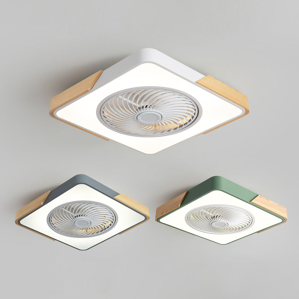 Ventilateur de plafond Boreal Timber avec lumière LED économique et pales en bois | Lersk