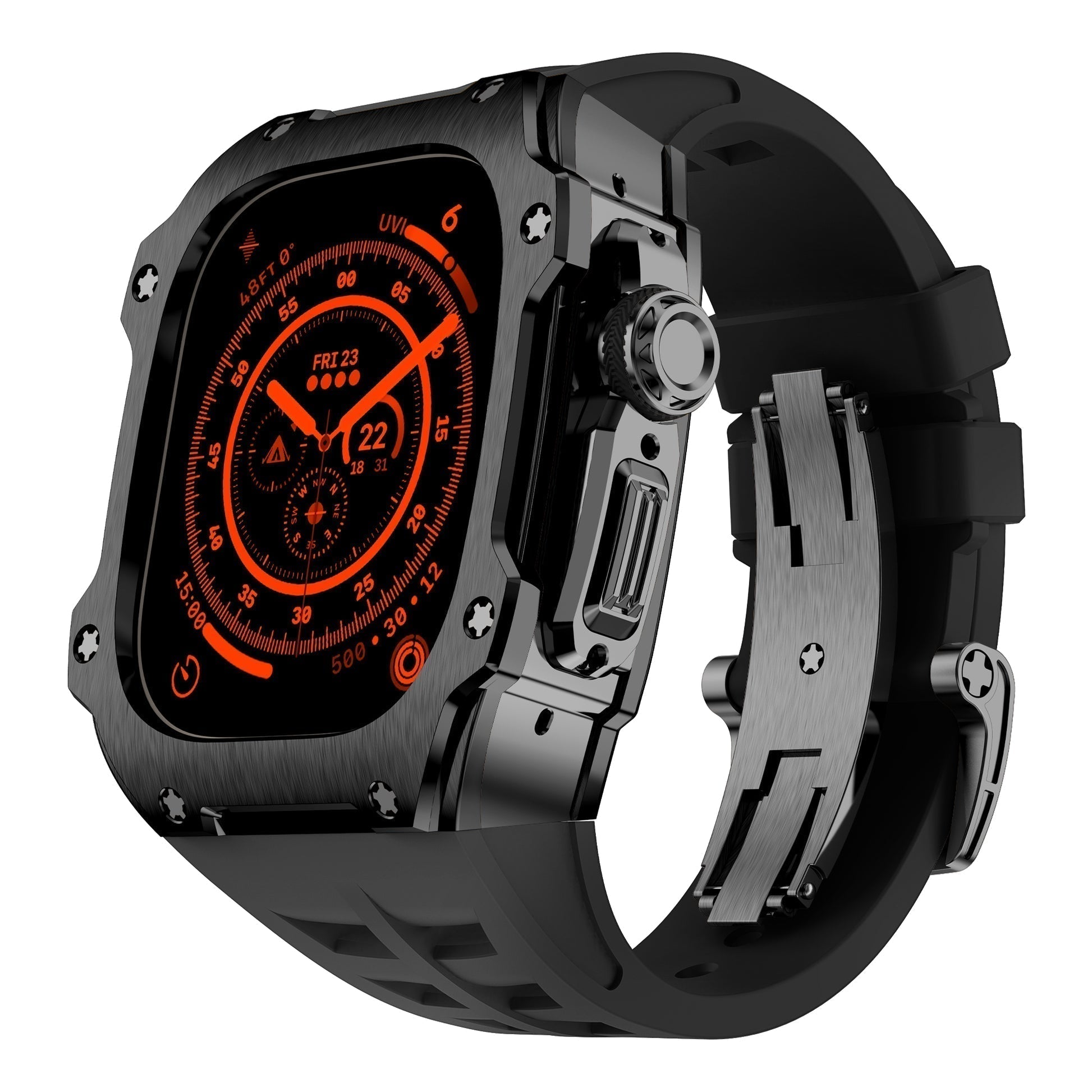Pouzdro Ardent Series Obsidian Guard z nerezové oceli pro Apple Watch Ultra | Lersk