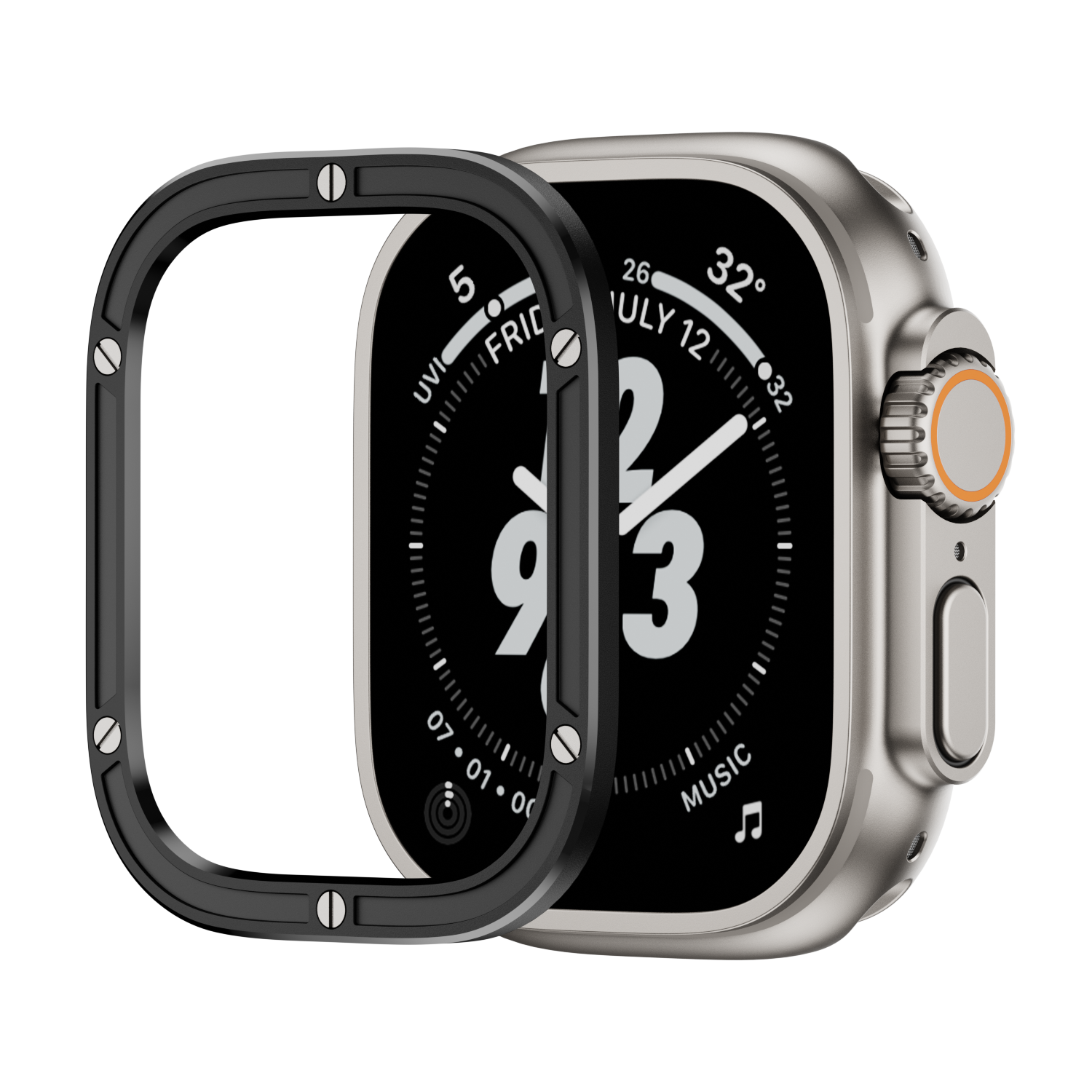 Altara | Ochranný kroužek z oceli proti poškození tlačítek pro Apple Watch Ultra | Lersk
