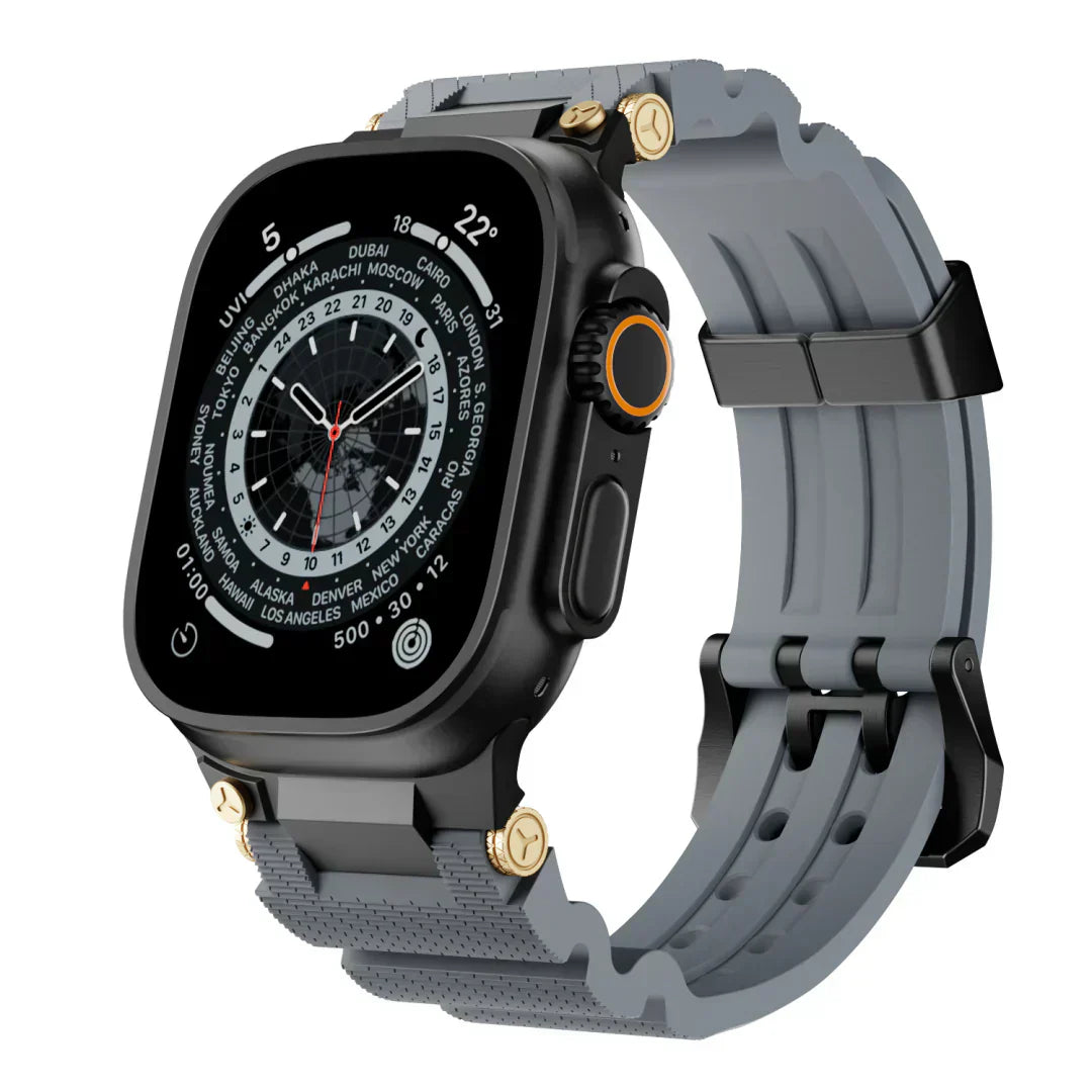 ArloGear silikonový řemínek v mechanickém stylu pro Apple Watch