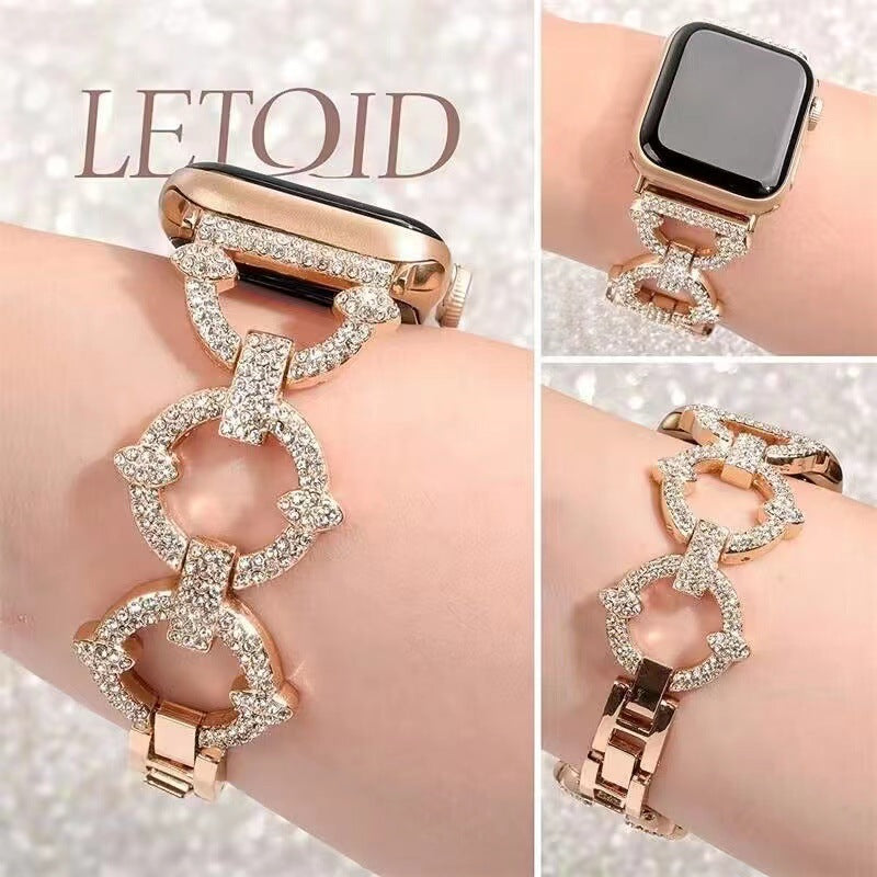Náramek s třpytivými diamanty pro chytré hodinky | Lersk