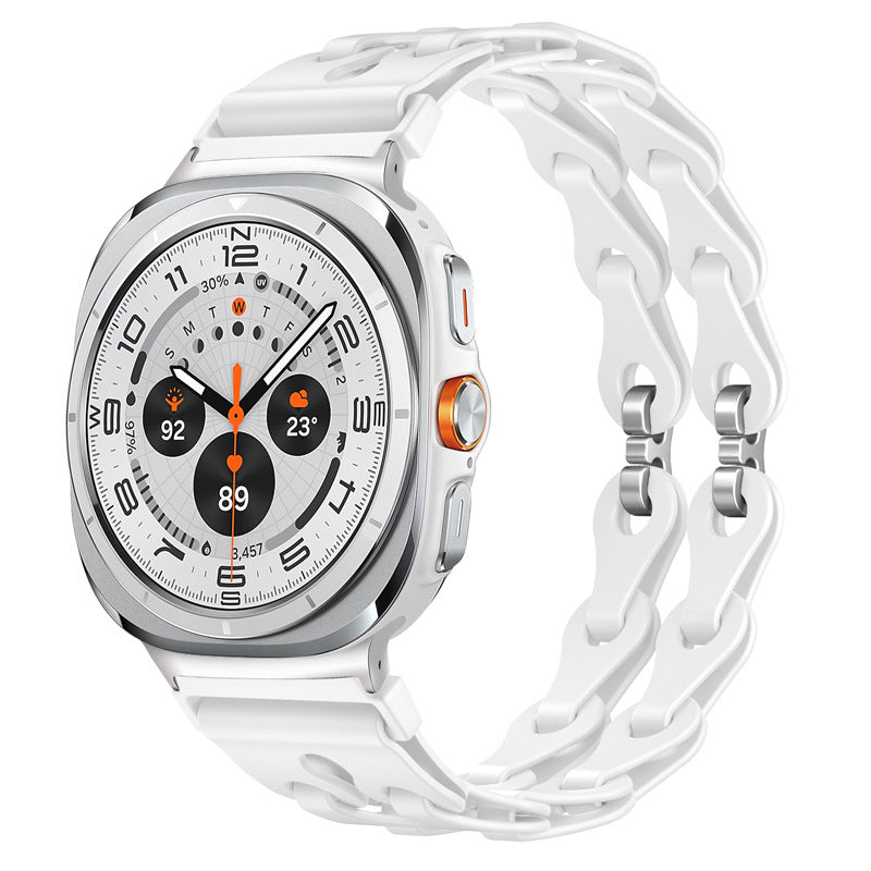 Aventa Sport -silikoniranneke yhteensopiva Samsung Galaxy Watch Ultra 47 mm:n kanssa | Lersk
