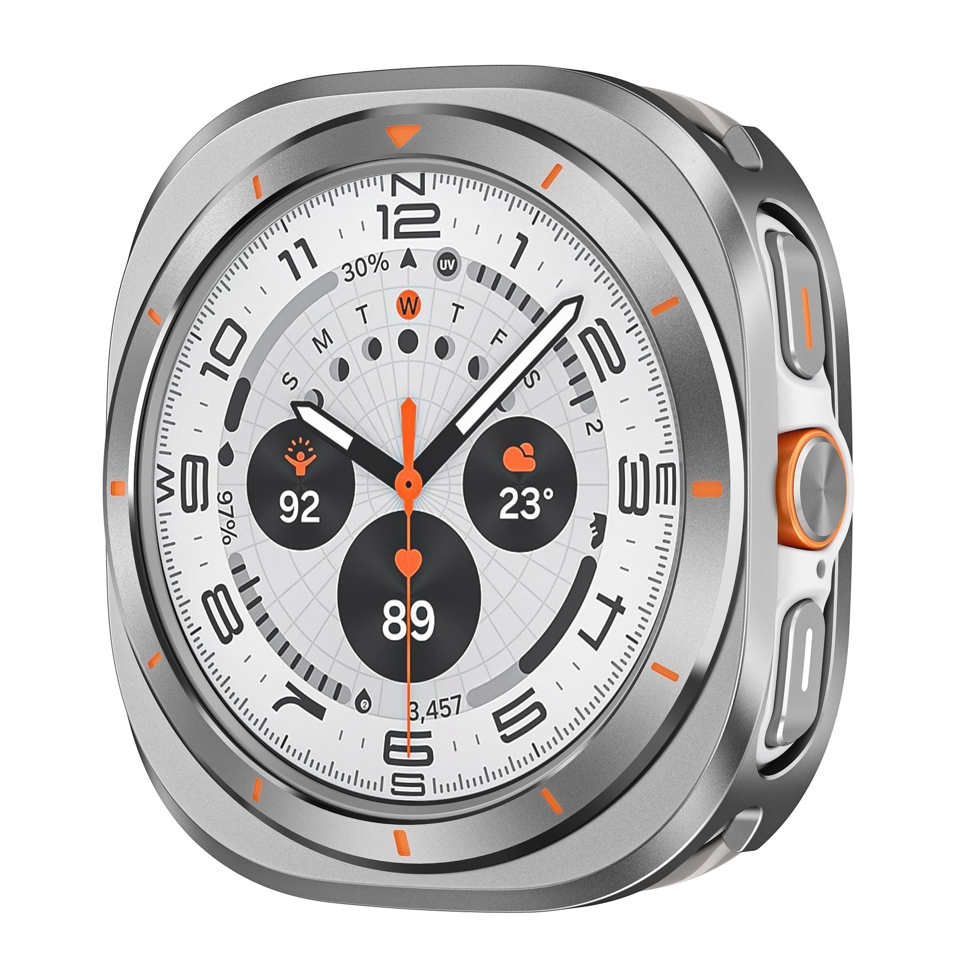 Husă de protecție metalică VeroShield 360° cu margine completă, rezistentă la zgârieturi, pentru Samsung Galaxy Watch Ultra | Lersk
