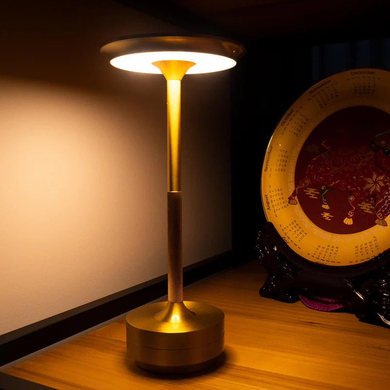 Rechargeable Cordless LED Table Lamp With Touch Dimmer And Modern Metal Design | Lersk