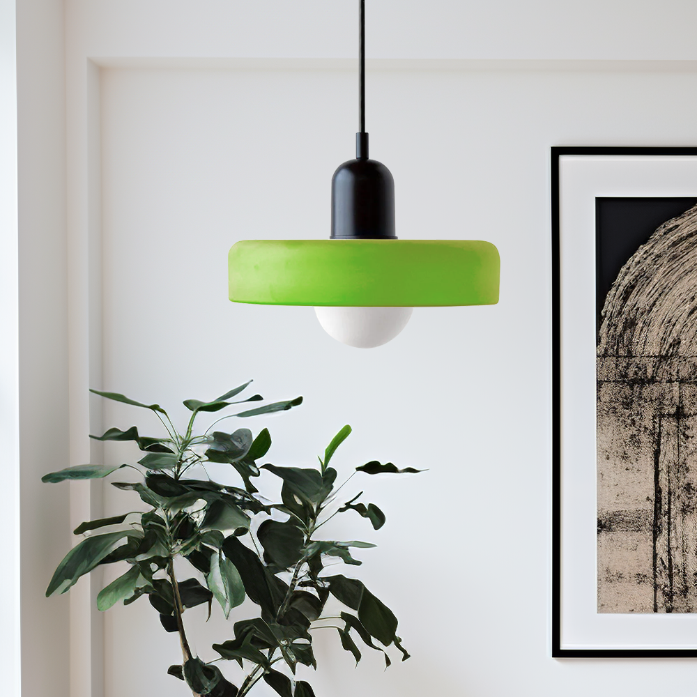 Aurelo Colored Glass Bauhaus Pendant Light for Dining Rooms | Lersk