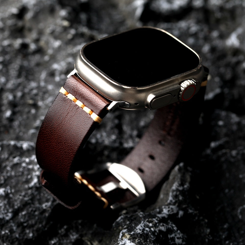 Marrowe rem i fuldkornet læder til Apple Watch | Lersk